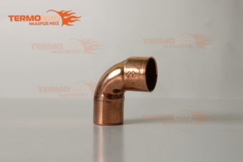 Kolanko miedziane jedno kielichowe 90° 22 mm 10 sztuk